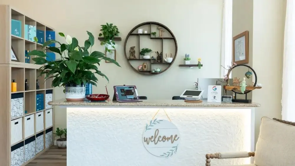Front desk at Vivian Head Spa in Frisco